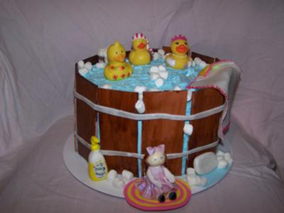 Rubber Duckies Baby Shower Cake