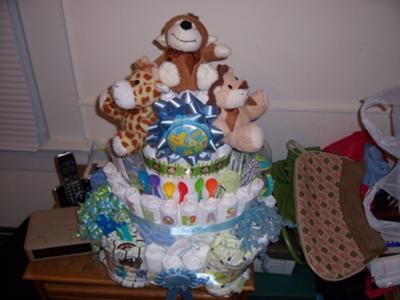 safari diaper cake