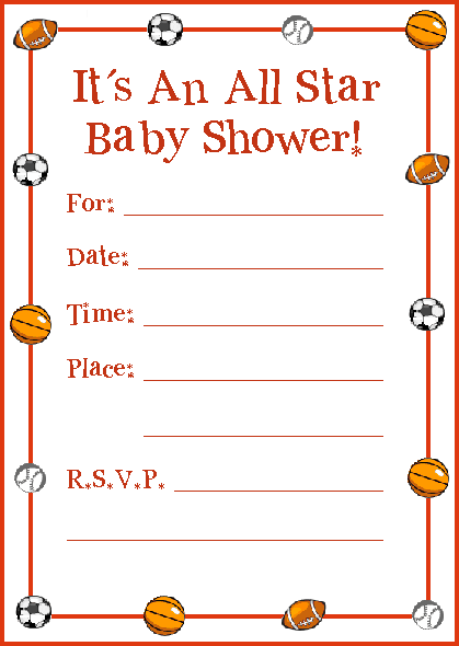 baby shower themes. Sports Baby Shower Theme