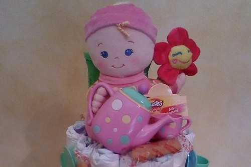 	tea party diaper cake