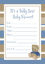teddy bear baby shower invitation