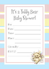teddy bear baby shower invites
