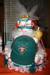 Miami Dolphins Diaper Cake