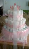 Back of Princess Diaper Cake