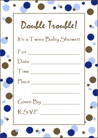 twin baby shower invitations for twin baby boys