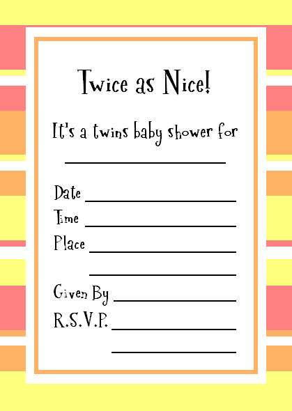 baby shower invitations for twins