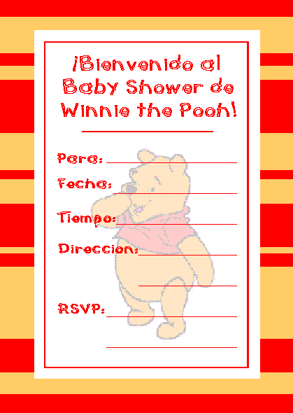 winnie pooh invitaciones