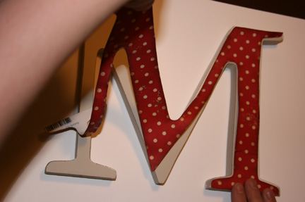 hanging wooden letter