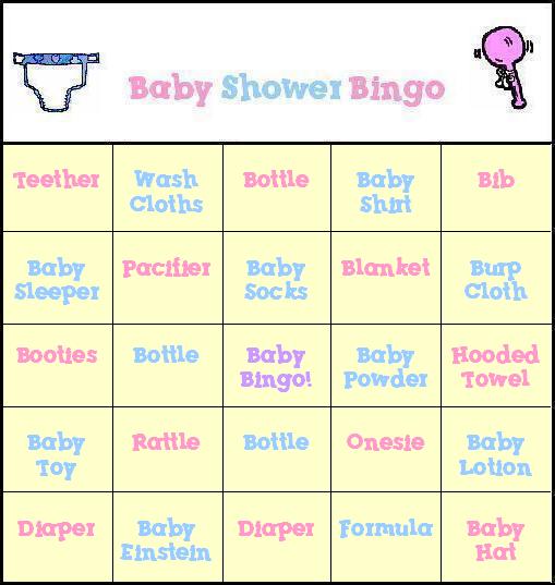 Free Baby Shower Bingo Free Baby Shower Bingo