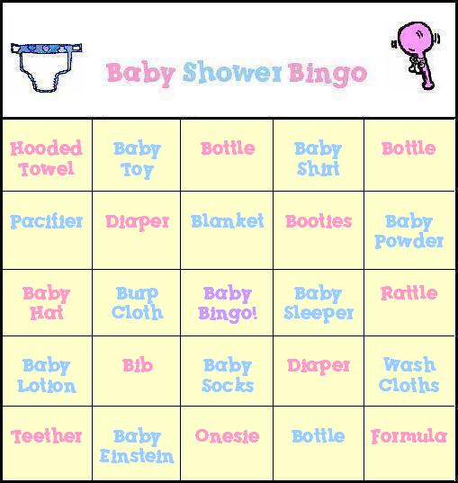 Free Baby Shower Bingo Free Baby Shower Bingo