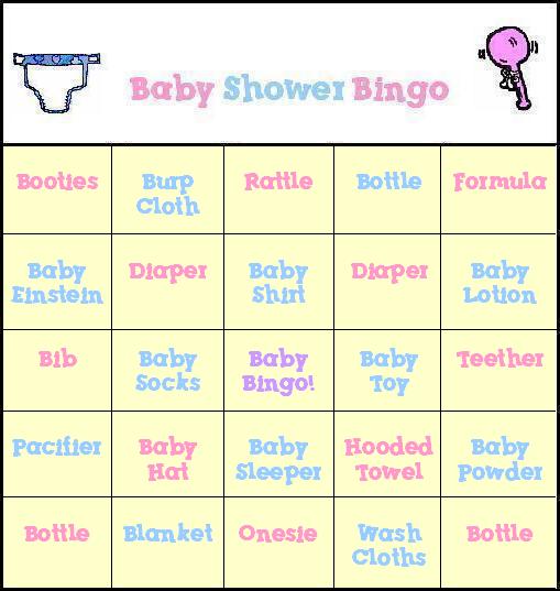 Free Baby Shower Bingo Free Baby Shower Bingo