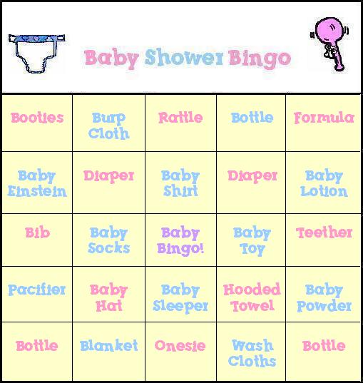 Free Baby Shower Bingo