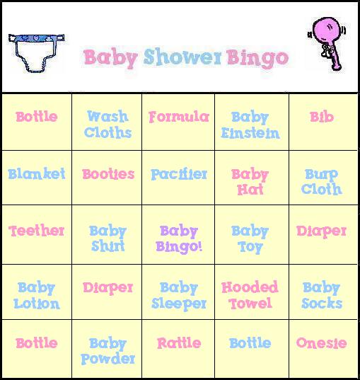 Free Baby Shower Bingo Free Baby Shower Bingo