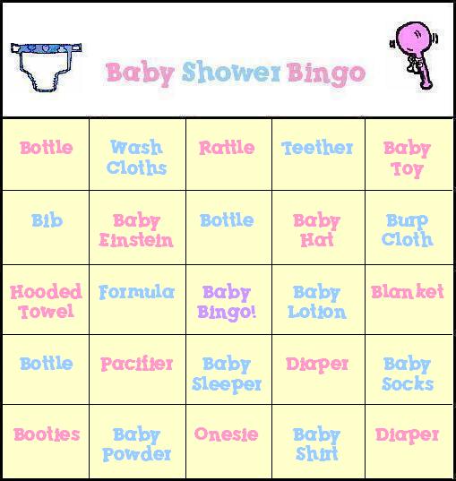Free Baby Shower Bingo Free Baby Shower Bingo