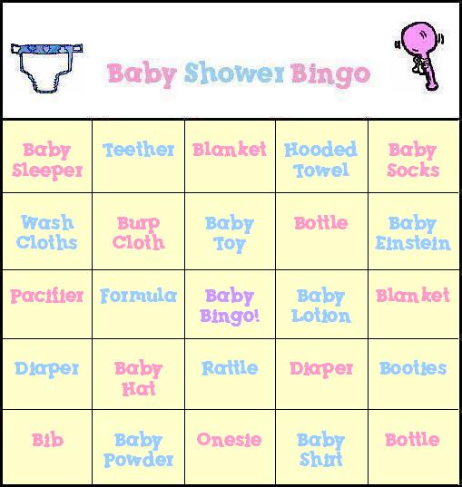 Free Baby Shower Bingo Free Baby Shower Bingo