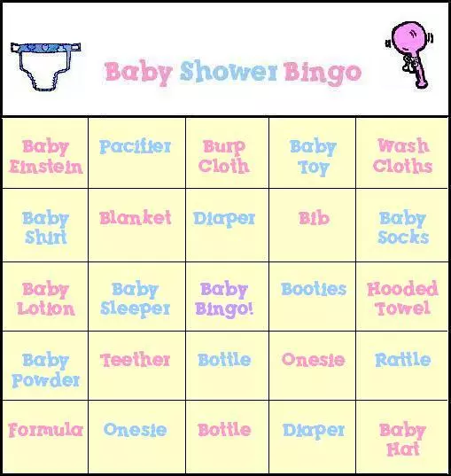 Free Baby Shower Bingo Free Baby Shower Bingo
