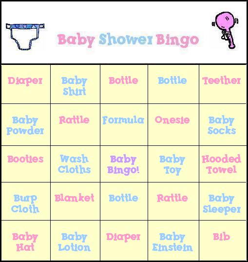 Free Baby Shower Bingo