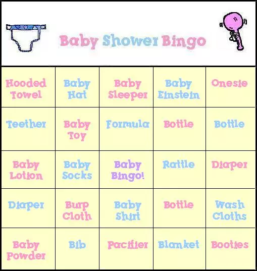 Free Baby Shower Bingo Free Baby Shower Bingo