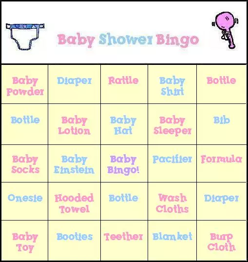 Free Baby Shower Bingo Free Baby Shower Bingo