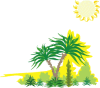 Hawaiian beach clipart