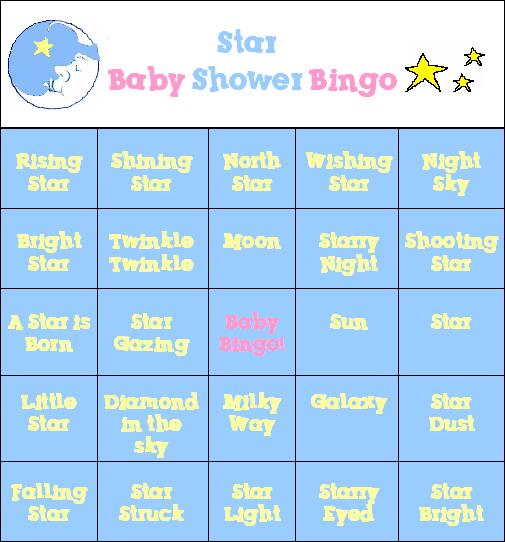 Moon and Star Baby Shower Game!