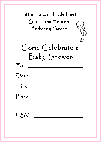 Angel Poem Baby Shower Invitation Angel Poem Baby Shower Invitation
