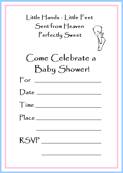 Angel baby shower invitations Angel baby shower invitations