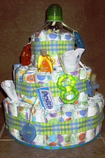 Boy Necessities Diaper Cake