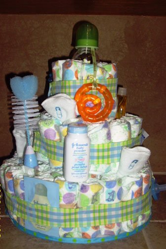 Boy Necessities Diaper Cake