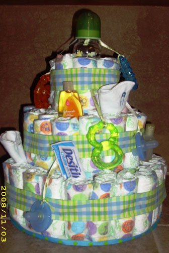 Boy Necessities Diaper Cake