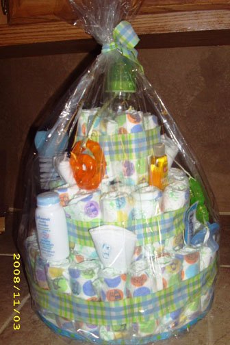 Boy Necessities Diaper Cake