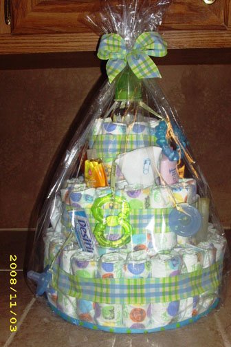 Boy Necessities Diaper Cake