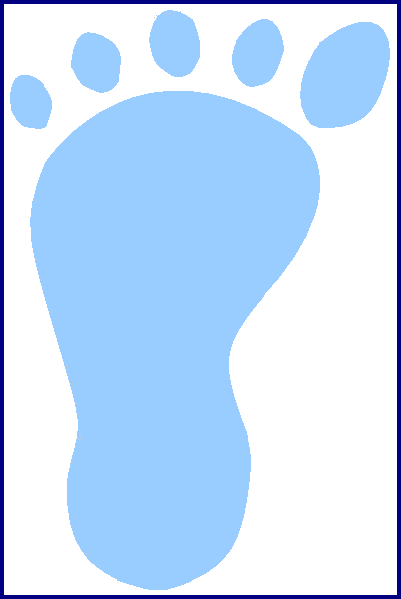 Footprint baby shower invitation