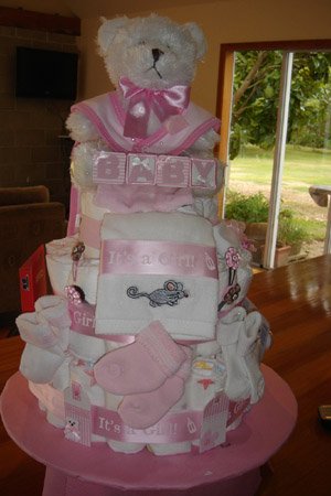 Teddy Bear diaper cake