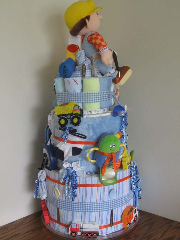 under Construction diaper cake