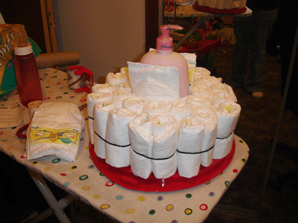 Butterfly diaper cake