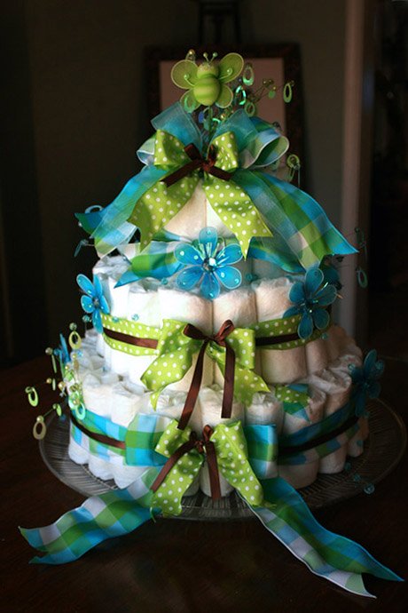 Butterfly diaper cake