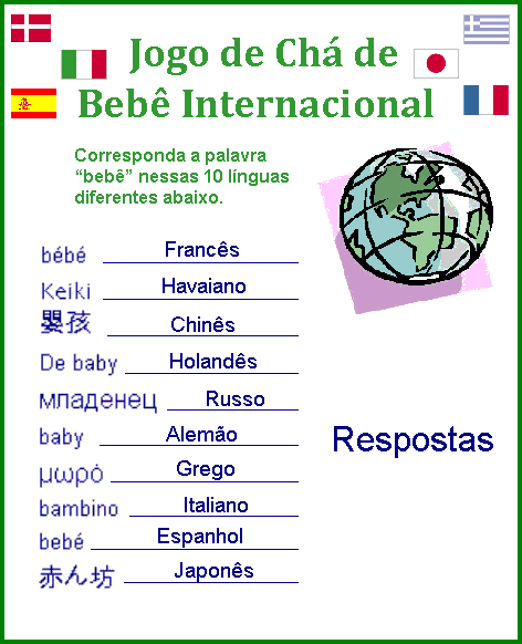 jogo de cha de bebe