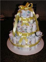 Simple Diaper Cake Design