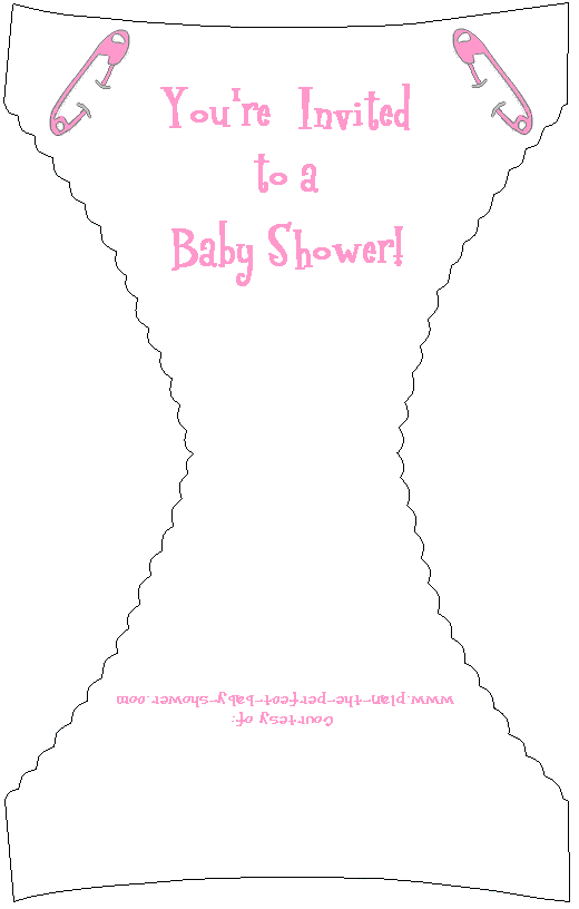Baby Shower Diaper Invitations