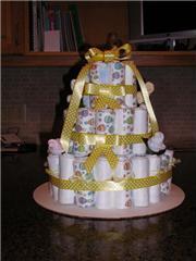 simple diaper cake design