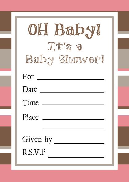 Free baby shower invitations