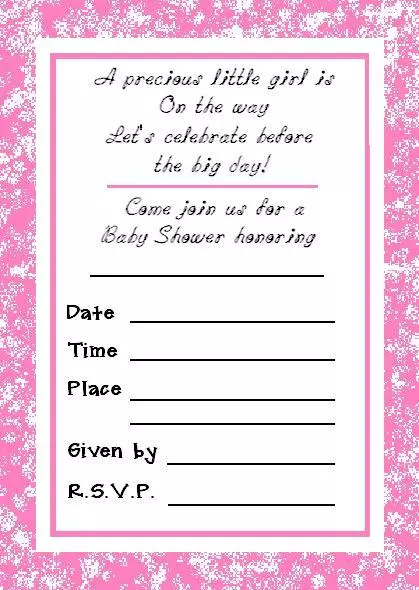 Free Printable Baby Girl Shower Invitations Free Printable Baby Girl Shower Invitations