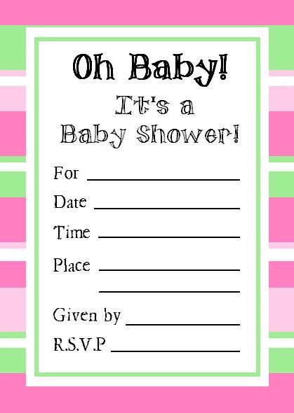 Free Printable Baby Shower Invitation Free Printable Baby Shower Invitation