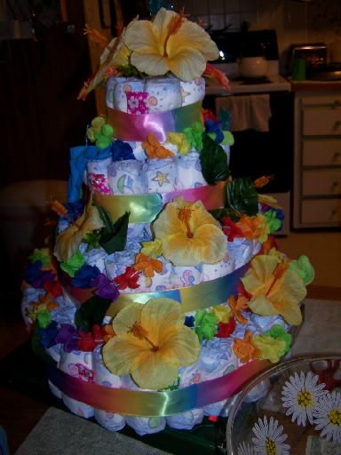 Baby diaper cake