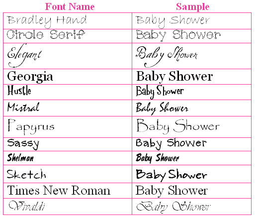sample invitation fonts sample invitation fonts