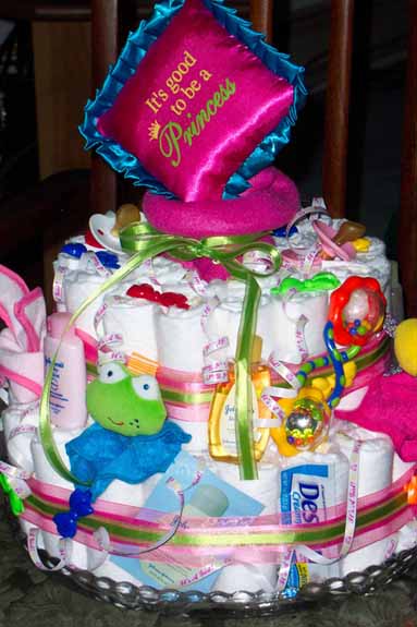 Princess Diaper Cake