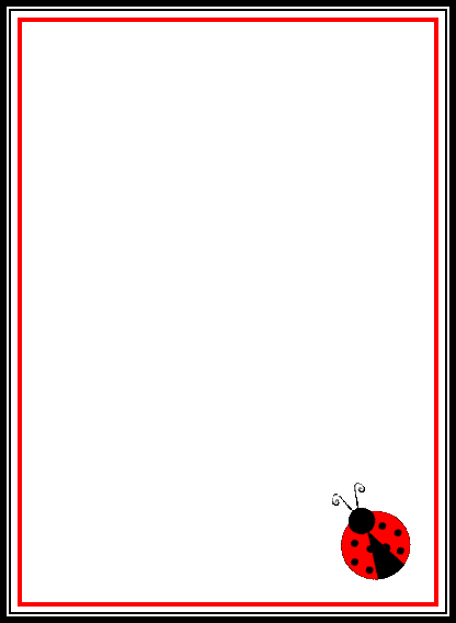 Blank Lady Bug Invitation