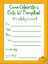 lil pumpkin baby shower invitation