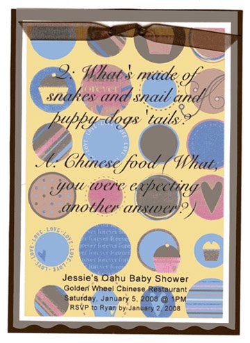 polka dot baby shower invitations